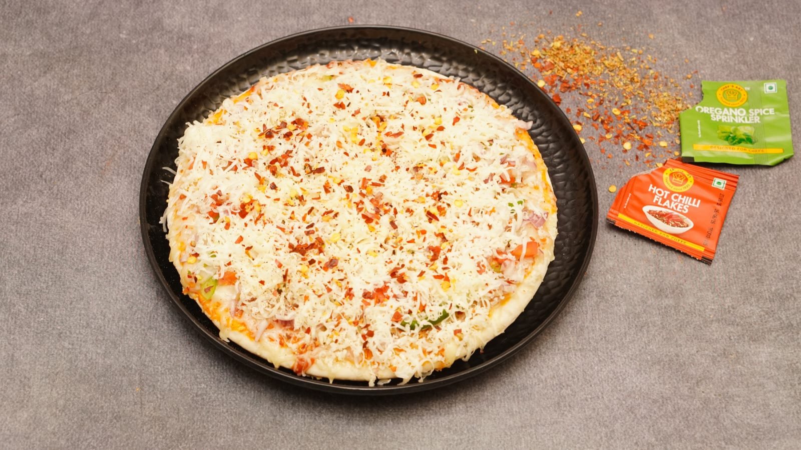 Veg cheese pizza at Gupta Panipuri Center Goregaon East Mumbai